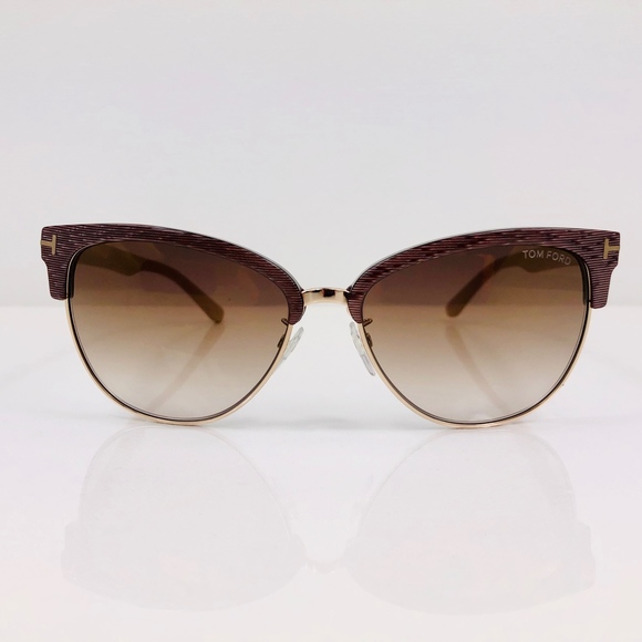 New TOM FORD Fany Brown Cat Eye Sunglasses - Picture 4 of 16